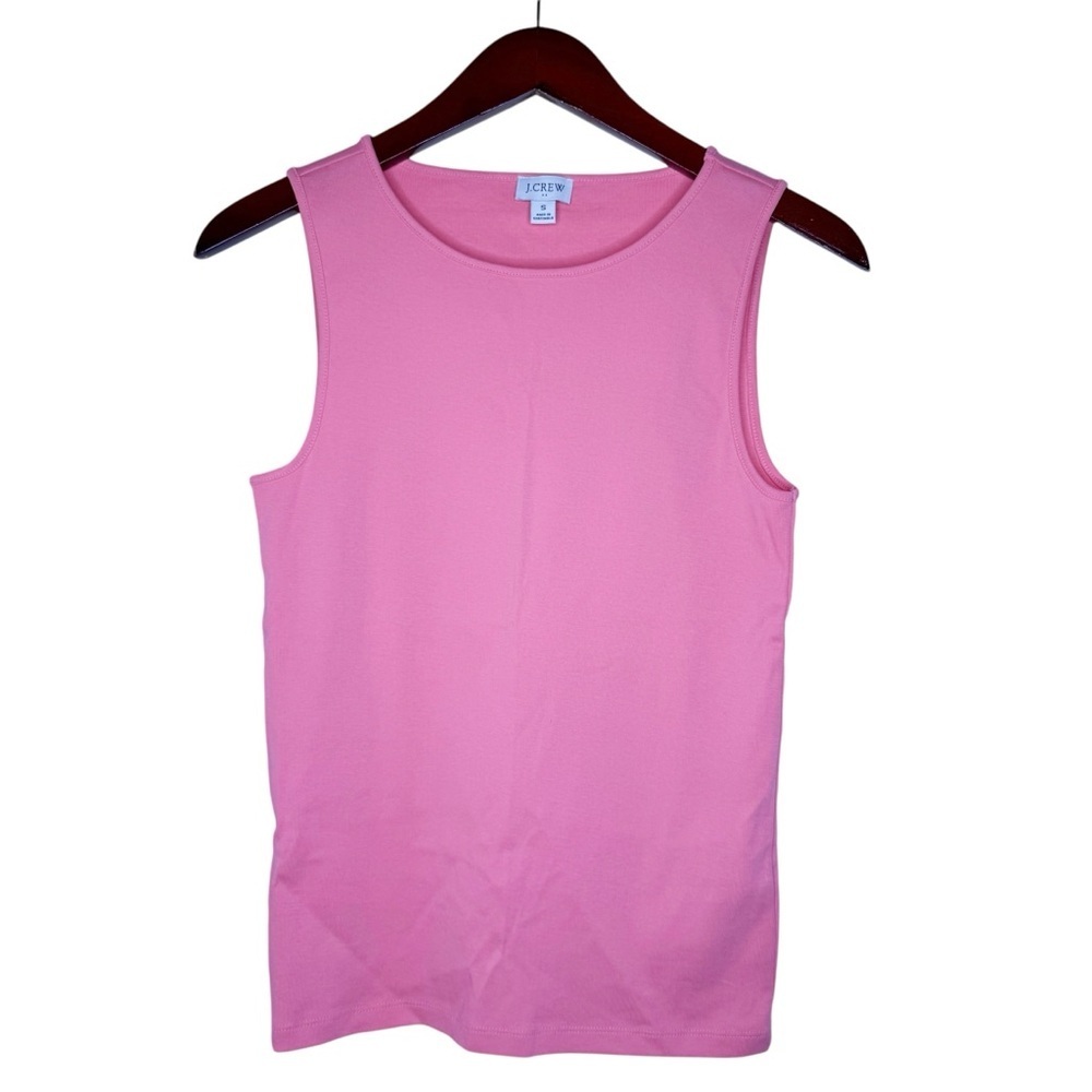 J. CREW Factory NWT Sleeveless Cotton Tank Top Size Small in Coral Pink